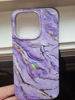 Velvet Caviar- Purple Marble iPhone 14 PRO Case with Gold Veining- MagSafe